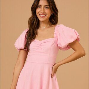 Altar'd state ELISHA-AS Pink Midi dress. Nwt Size X-Small.